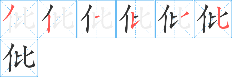 仳的笔画顺序图