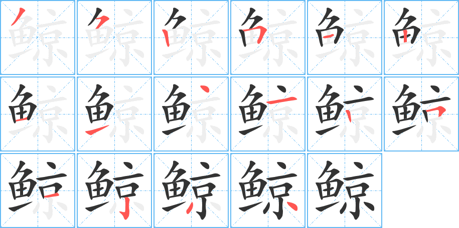 鲸的笔画顺序图